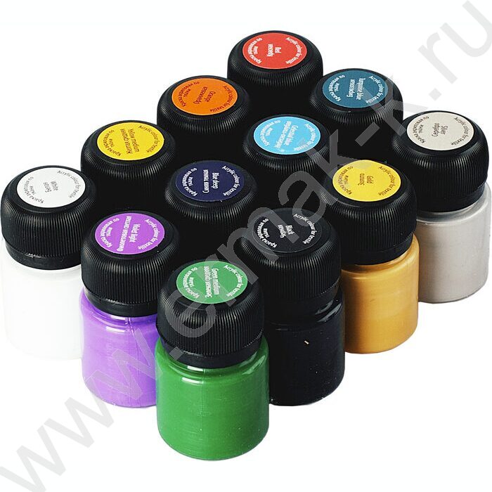 Краски акриловые 12цв 20мл Декола по ткани | Фото 7