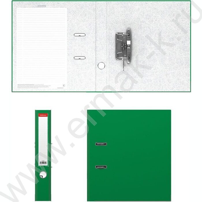 Файл 50мм Бизнес разборный зелёный с карманом | Фото 2