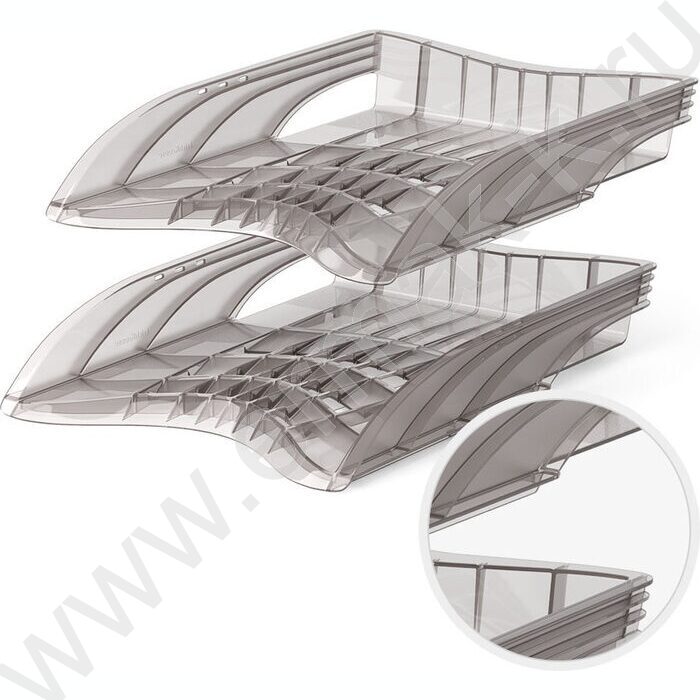Лоток горизонтальный литой S-Wing дымчатый | Фото 2