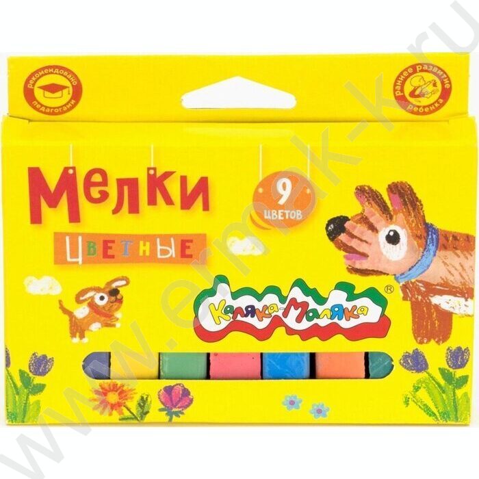 Мел цветной  9цв Каляка-Маляка | Фото 1