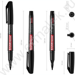 Маркер перм. CD,DVD, OHP пленка /черный/ 1мм круг P-70   | Фото 4