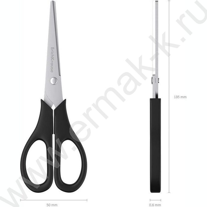 Ножницы 13,5см EasyCut /чёрные /европодвес | Фото 4