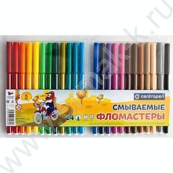Фломастеры  24цв /смываемые/ блистер/ | Фото 1