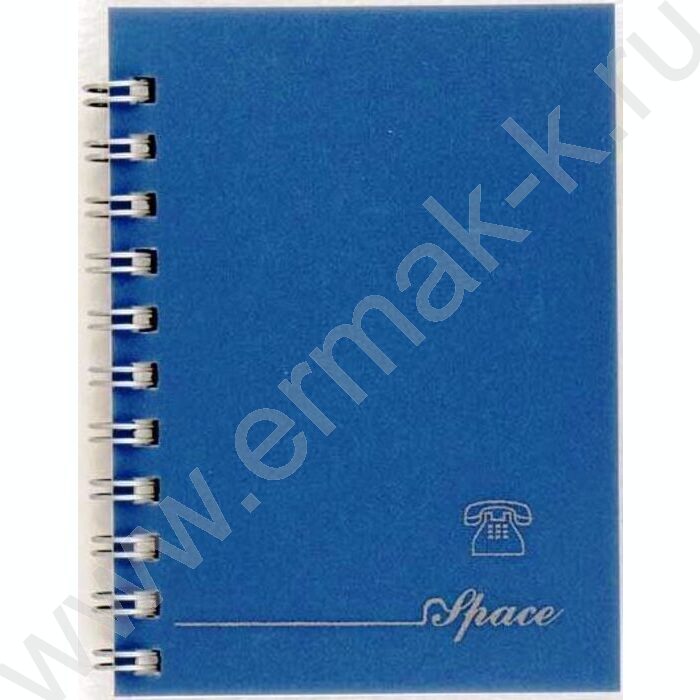 Блокнот  64л А7 спираль боковая/пластик.обл. "Space-Синий" | Фото 1