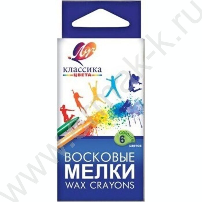 Мелки восковые  6цв Классика европодвес | Фото 1