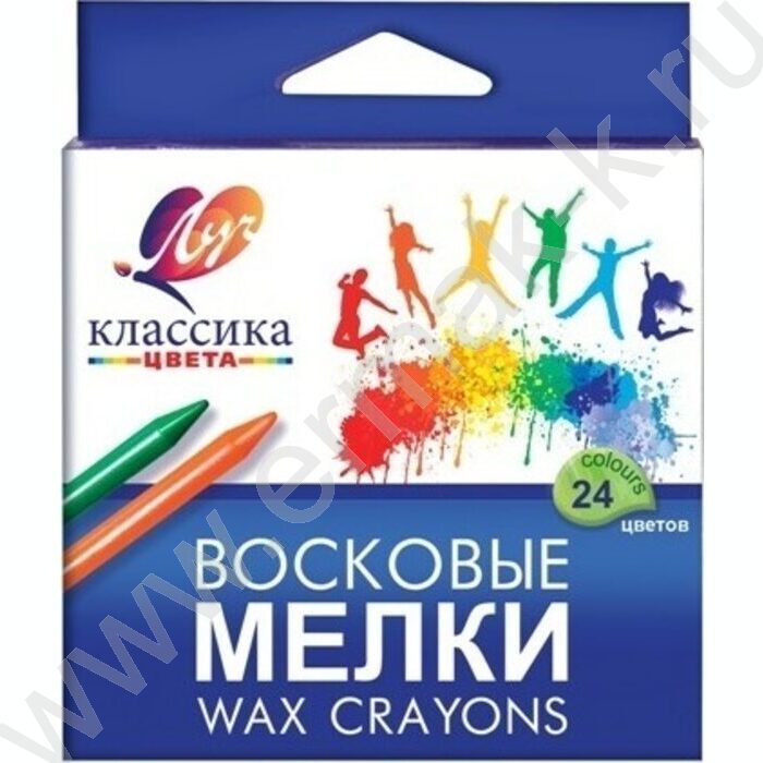 Мелки восковые 24цв Классика европодвес | Фото 1