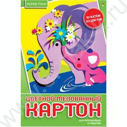 Картон цв. Двухсторонний А4 10л/20цв "Хобби тайм" | Фото 2
