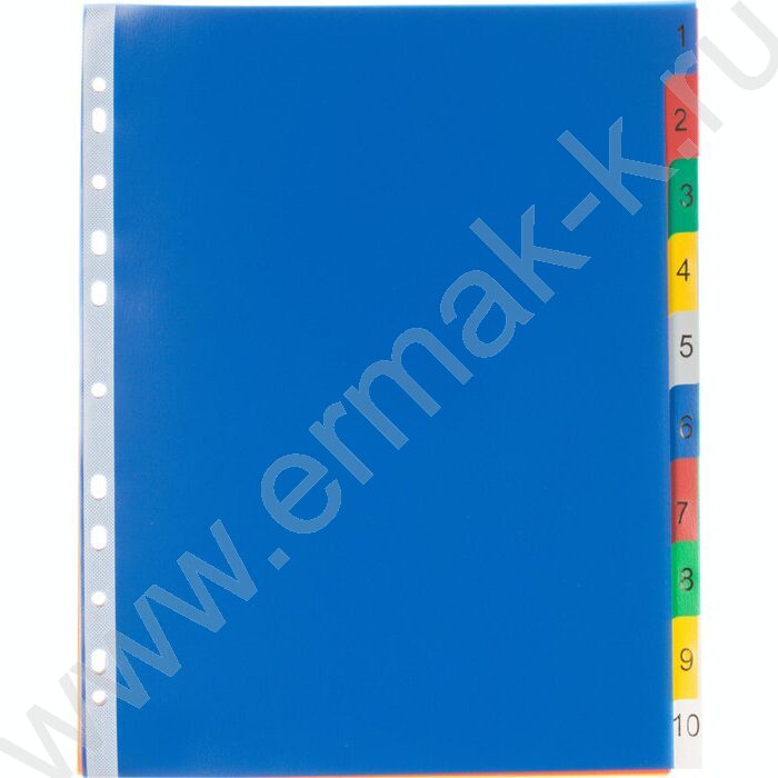 Разделитель листов пластик А4 цифровой 10цв MAXI | Фото 4