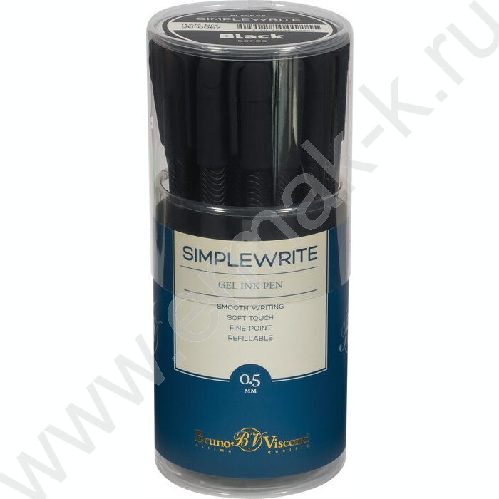 Ручка гелевая черная 0,5мм  SimpleWrite Black | Фото 5