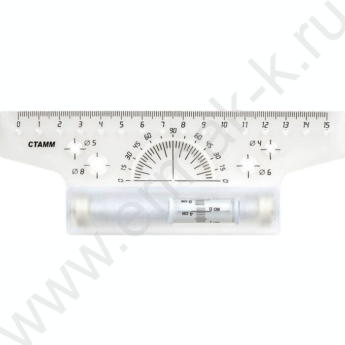 Рейсшина пл 15см прозр. с роликом | Фото 2