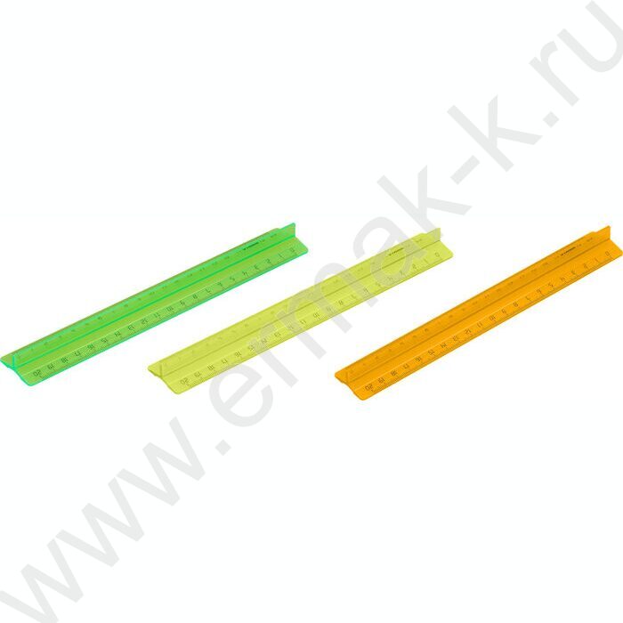 Линейка пл 20см с держателем флюор прозр. | Фото 2