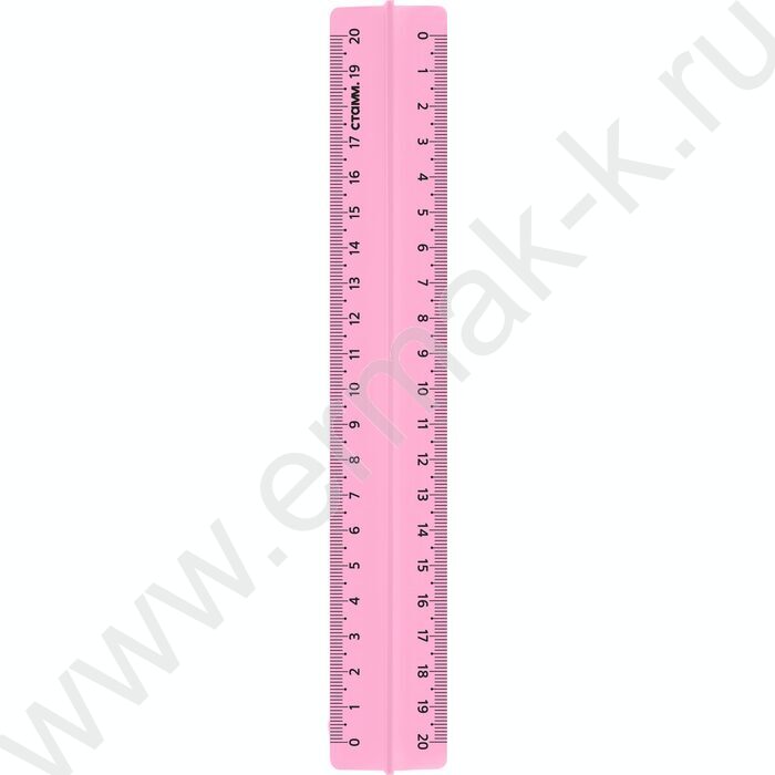 Линейка пл 20см с держателем флюор прозр. | Фото 3