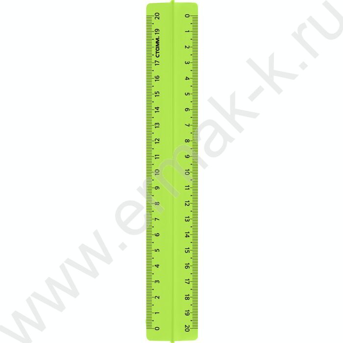 Линейка пл 20см с держателем флюор прозр. | Фото 4