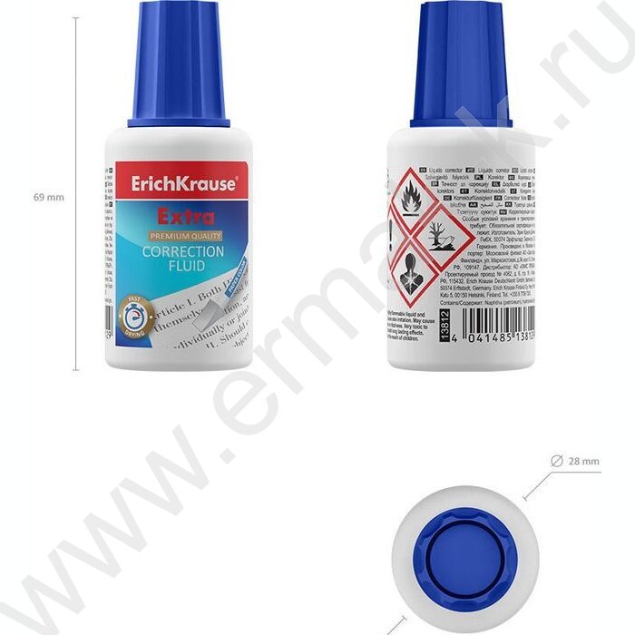 Штрих-корректор 20мл на растворителе с губкой | Фото 3