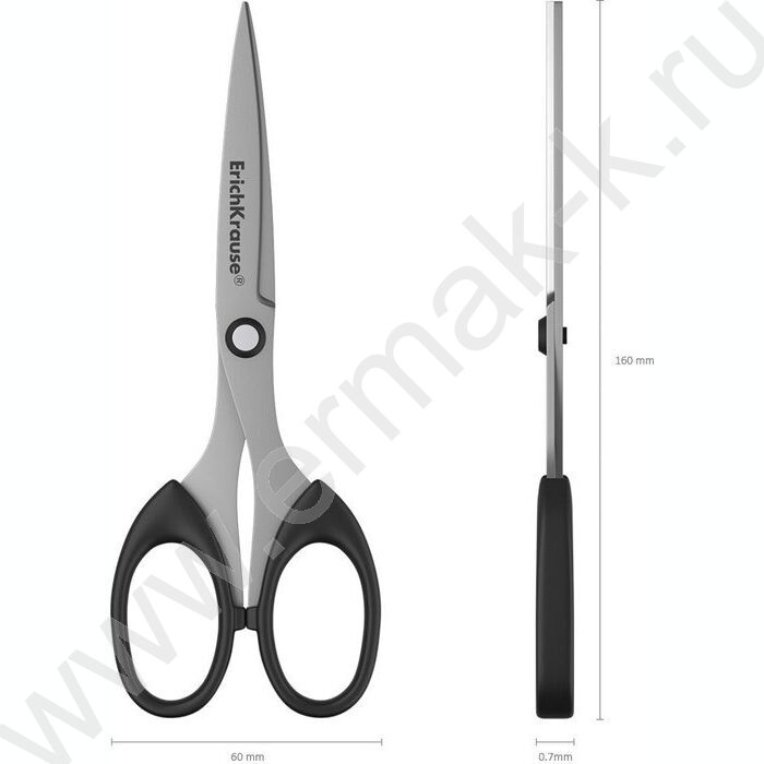 Ножницы 16см Top Model /чёрные /европодвес | Фото 4