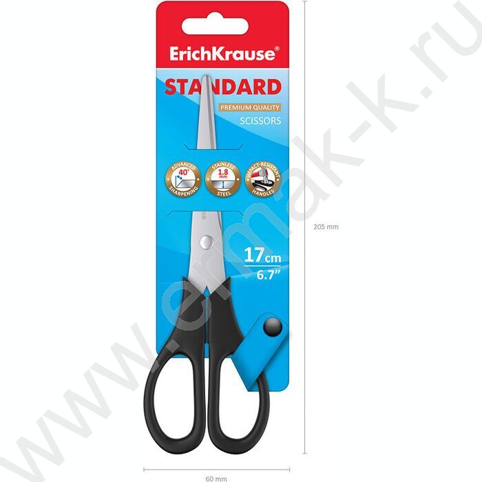 Ножницы 17см EasyCut /черные /европодвес | Фото 5