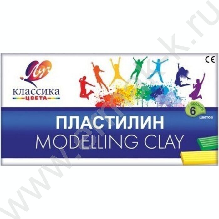 Пластилин   6цв 120г Классика+стек | Фото 1