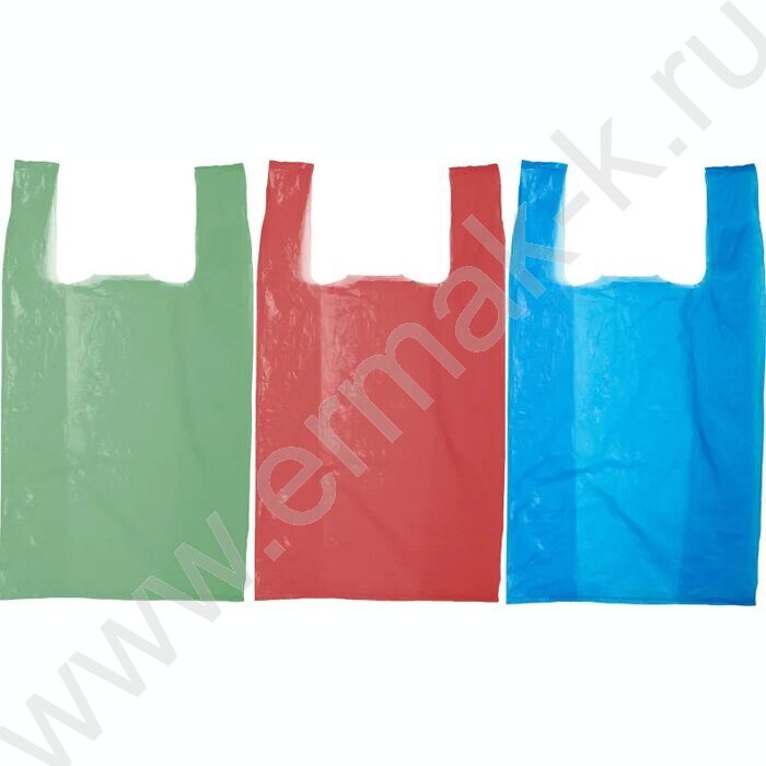 Пакет-майка ПНД 25+12*45 10мкр цветной | Фото 1