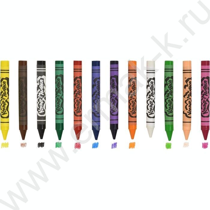 Мелки восковые 12цв Каляка-Маляка /толстые/ | Фото 2