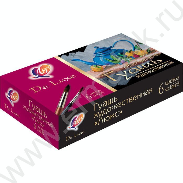Гуашь   6цв 20мл "Люкс" | Фото 2