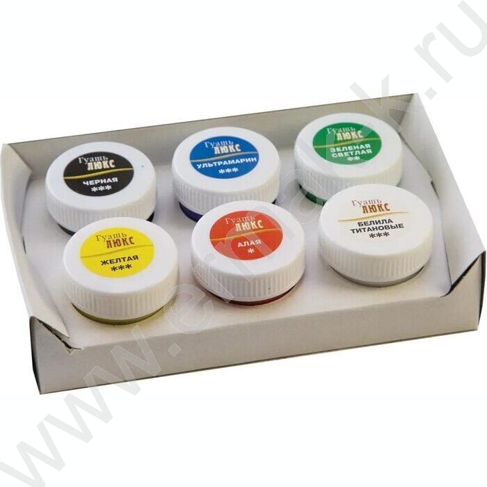 Гуашь   6цв 20мл "Люкс" | Фото 3