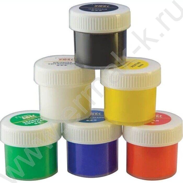 Гуашь   6цв 20мл "Люкс" | Фото 4