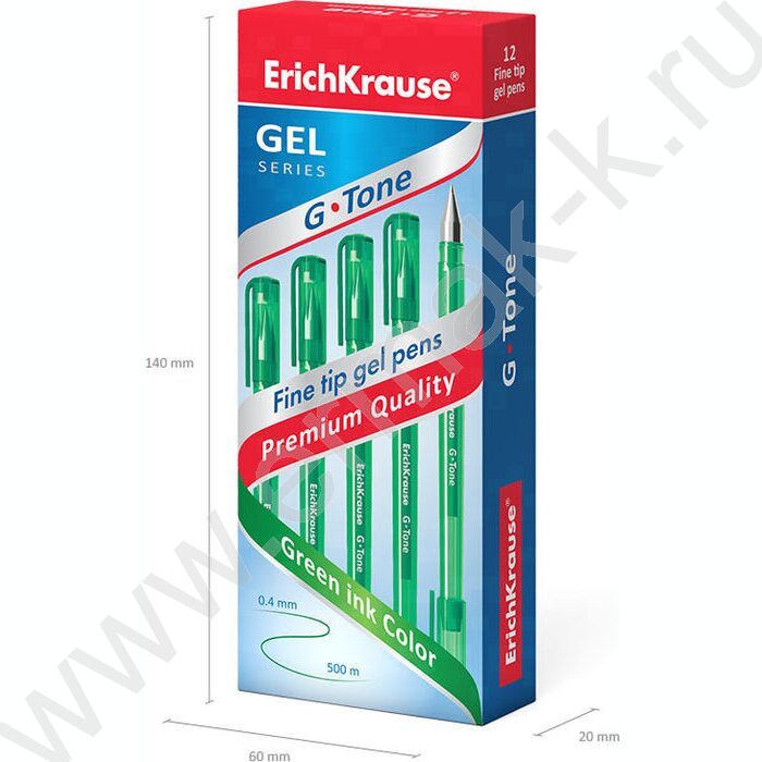 Ручка гелевая зеленая 0,5мм  G-Tone | Фото 5