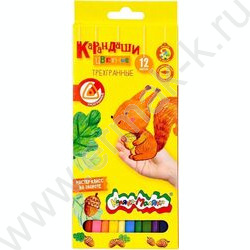 Карандаши  12цв Каляка-Маляка /трехгранные/ европодвес | Фото 1