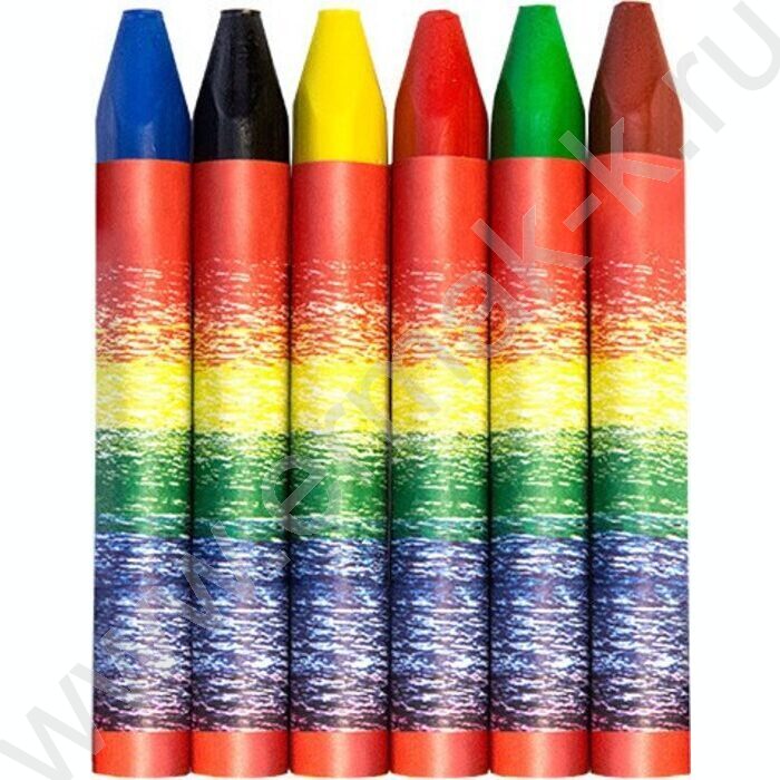 Мелки восковые  6цв Кроха /трехгранные/ европодвес | Фото 2