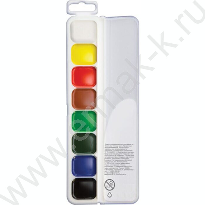 Акварель медовая  8цв  Классика б/кисточки п/у | Фото 3