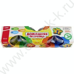 Набор д/творчества Радужный песок.Набор из 4 цветов/140гр формочка | Фото 1