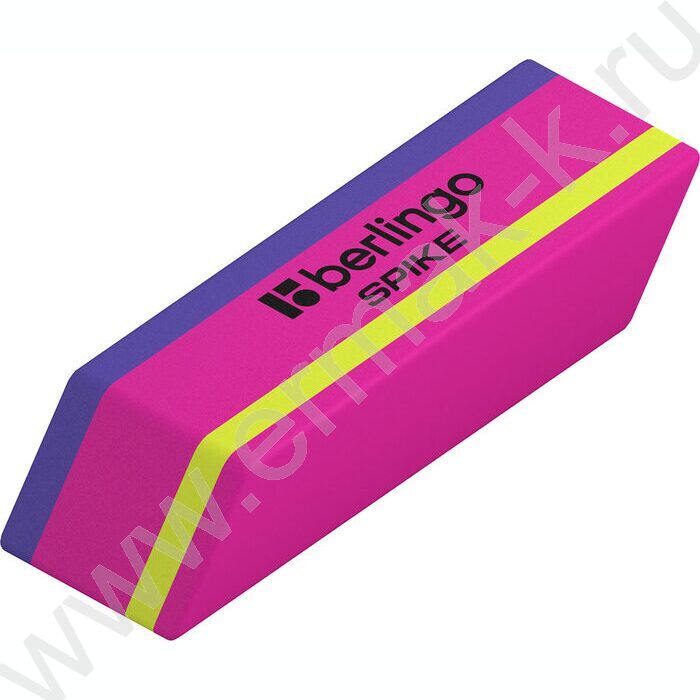 Ластик прямоугольный/скошенный "Spike" /50*18*9мм, термопластичная резина /ассорти   | Фото 2