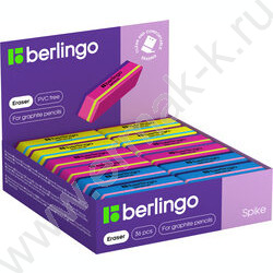 Ластик прямоугольный/скошенный "Spike" /50*18*9мм, термопластичная резина /ассорти   | Фото 5