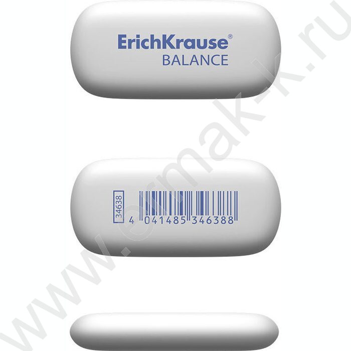 Ластик белый овальный "Balance" | Фото 2