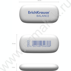 Ластик белый овальный "Balance" | Фото 4