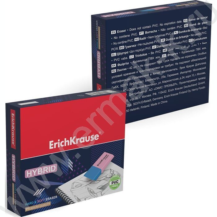 Ластик комбинированный сине-красный "Hybrid" | Фото 3