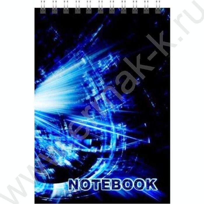 Блокнот  64л А5 спираль/пластик.обл. "Офисный-2-Синий" | Фото 1