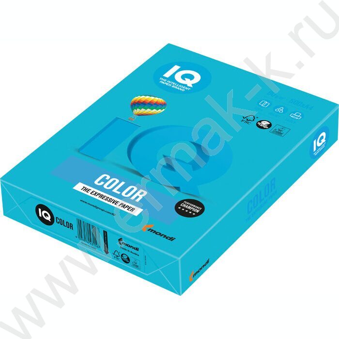 Бумага А4  80г/мкв 500л "IQ intensive" светло-синий | Фото 1