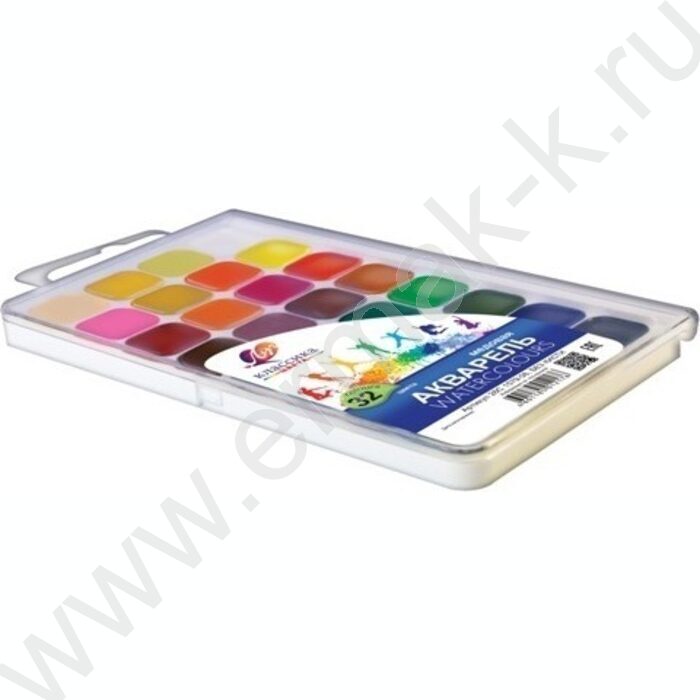 Акварель медовая 32цв  Классика б/кисточки п/у | Фото 2