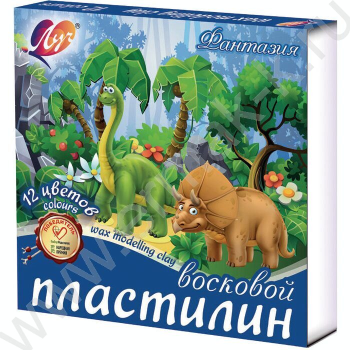 Пластилин восковой 12цв 210г Фантазия+стек | Фото 4