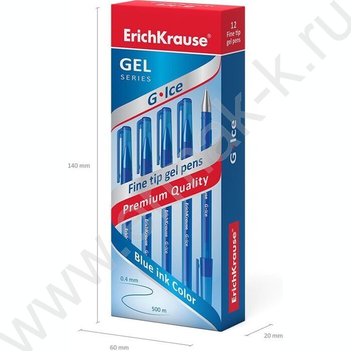 Ручка гелевая синяя 0,5мм  G-Ice Stick Original | Фото 5