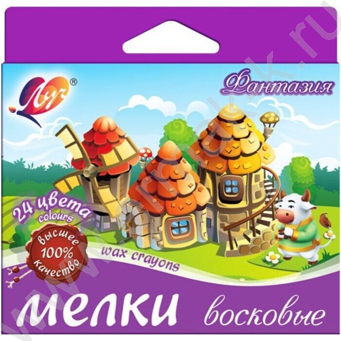 Мелки масляные 24цв Фантазия европодвес | Фото 1