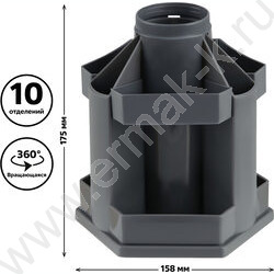 Подставка д/каранд. и ручек Maxi Desk вращающийся /серый | Фото 3