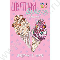 Бумага цв. двухсторонняя А4 10л/20цв Мультики | Фото 2