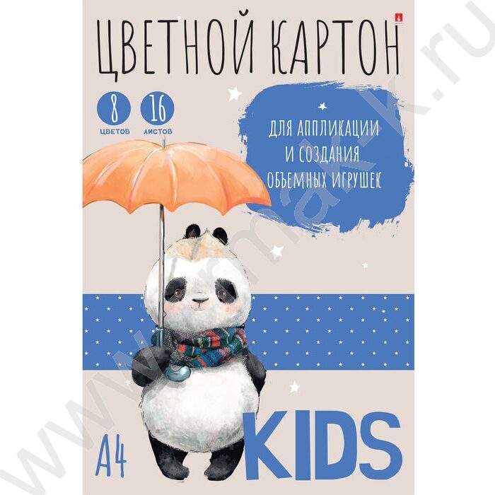 Картон цв. А4 16л/ 8цв Мультики | Фото 2