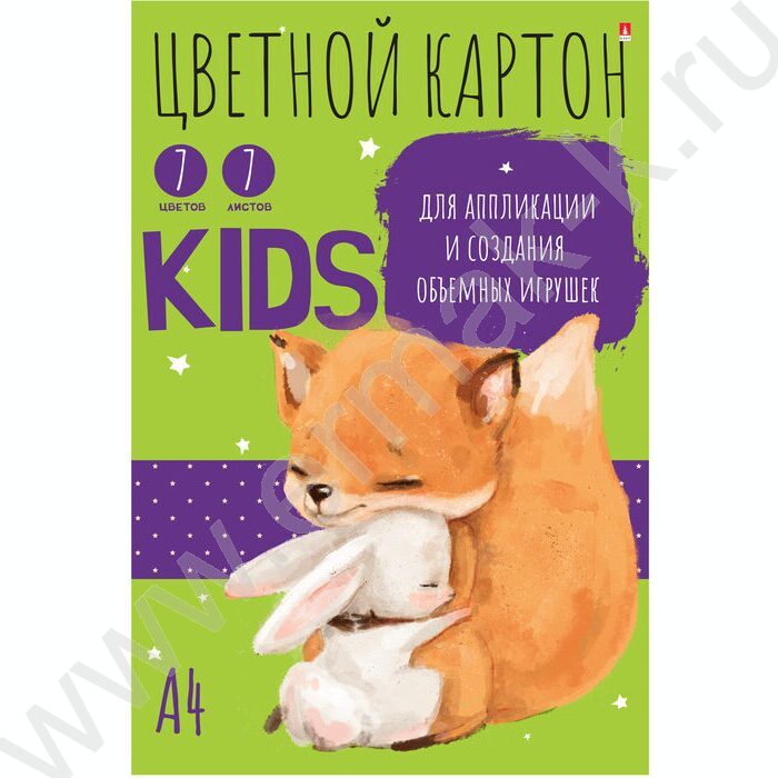 Картон цв. А4  7л/7цв Мультики | Фото 2