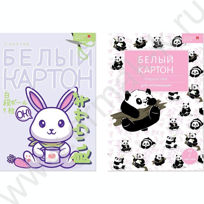 Картон белый А4  7л "Мультики" | Фото 1