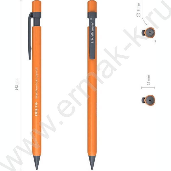 Карандаш механический 0,5мм НВ Delta ластик желтый | Фото 4