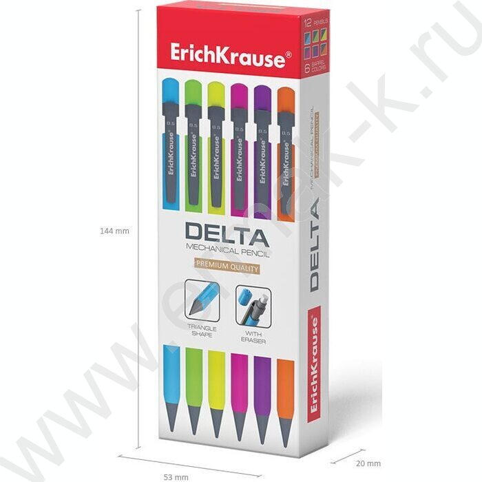 Карандаш механический 0,5мм НВ Delta ластик желтый | Фото 5