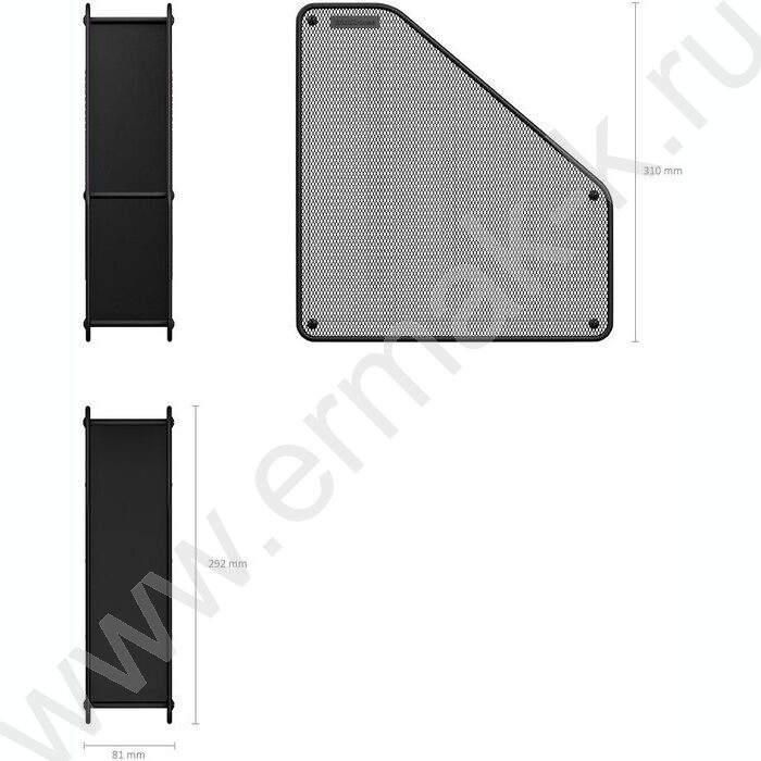 Лоток вертикальный сетчатый (метал) черный, ширина 80мм  | Фото 3